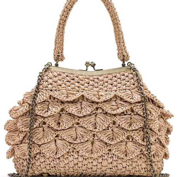 Patricia Nash Handbags - NEW! Patricia Nash Scalloped Raffia Laureana Bag